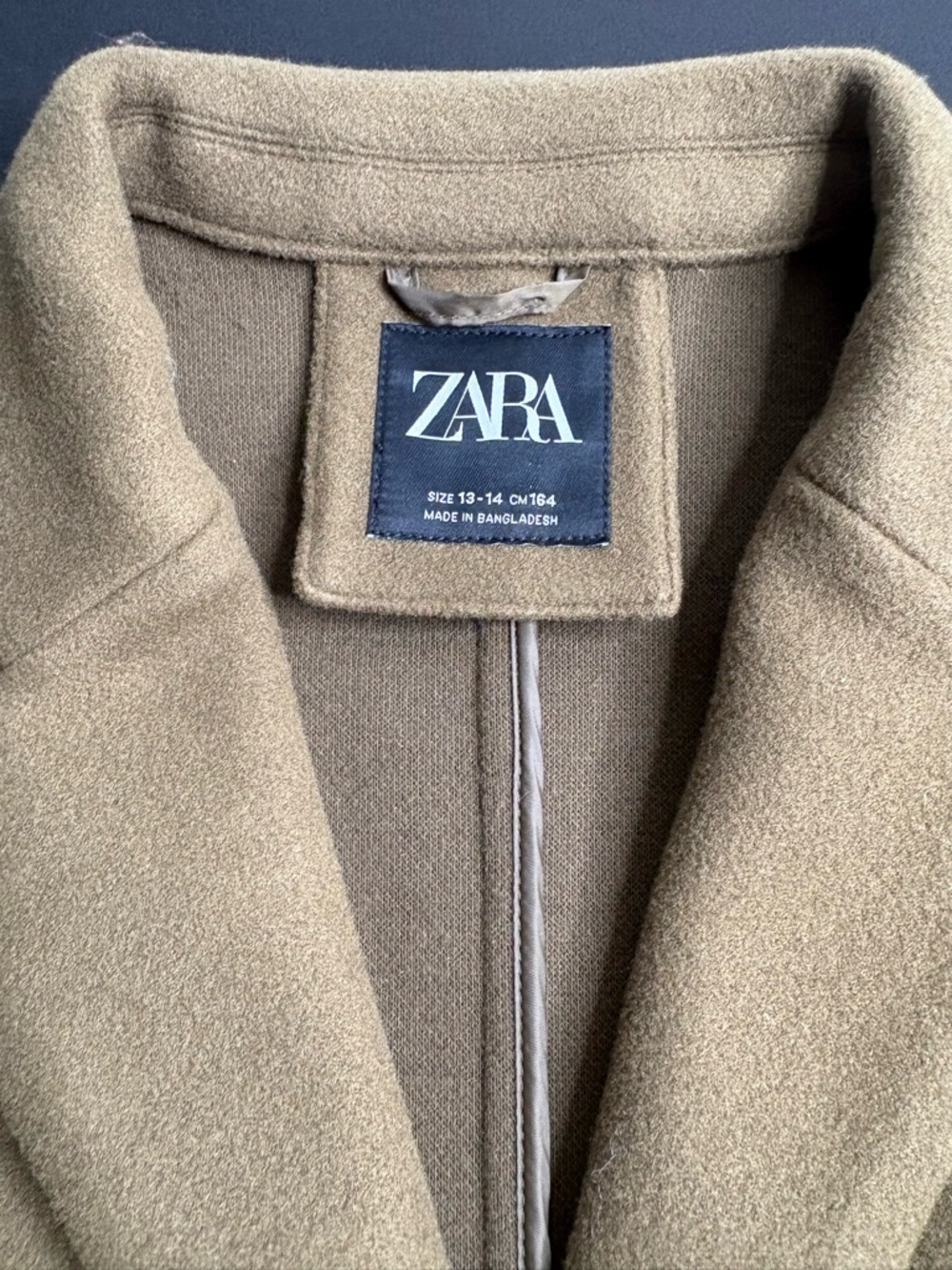ZARA Kids Camel Pea Coat